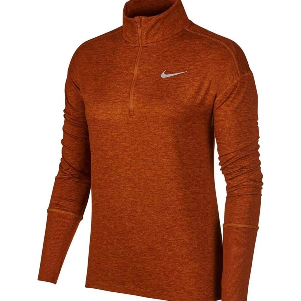 Nike Men's Orange Rust Dri Fit Running Pullover XXL